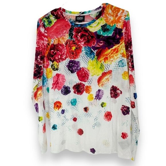 Designer 🧑‍🎨 Look 👀 Prabal Gurung for Target 🎯 Floral Long Sleeve Tee - Picture 1 of 6